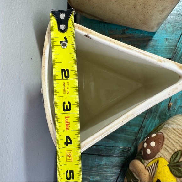 Mushroom Canister Arnels Vintage 70s Divided Canister Missing One Canister & Lid - Picture 10 of 14